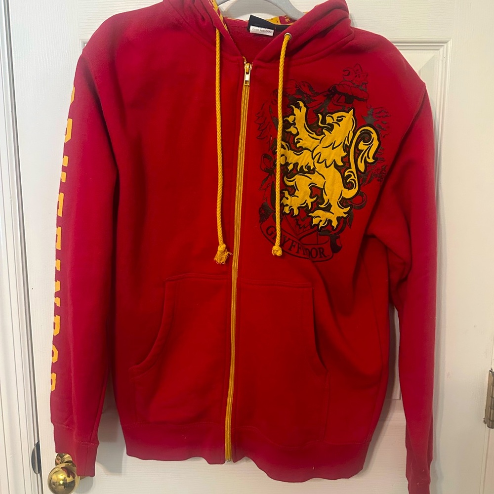 EUC Harry Potter Gryffindor Hooded Zip Sweatshirt